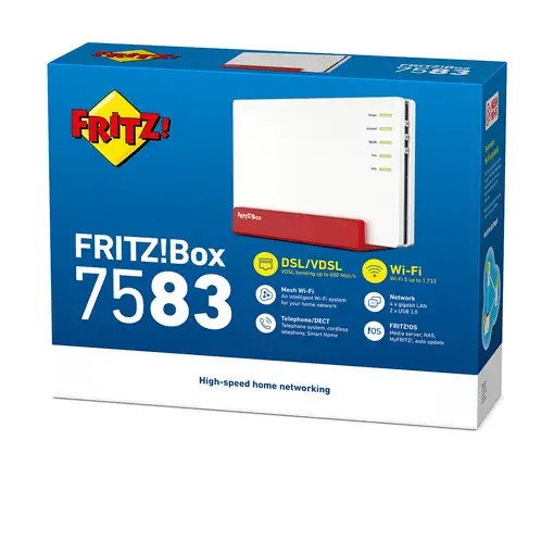 FRITZ!Box 7583 VDSL INT router inalámbrico Gigabit Ethernet Doble banda (2,4 GHz /