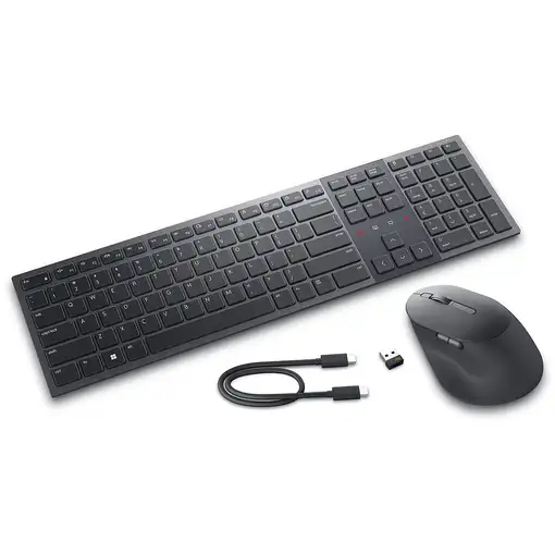 DELL KM900 teclado Ratón incluido Oficina RF Wireless + Bluetooth QWERTY Internaci