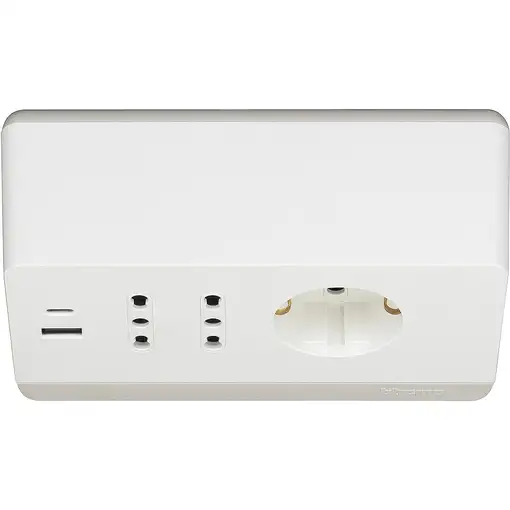 bticino S3711DBU base múltiple 2 m 3 salidas AC Interior Blanco