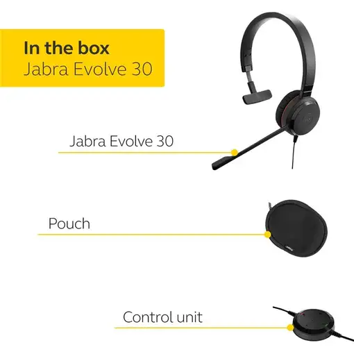 Jabra Evolve 30 II Auriculares Alámbrico Diadema Oficina/Centro de llamadas USB Ty