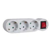 Regleta de 3 enchufes Klack con interruptor y toma de tierra, 16A, MAX 3680W