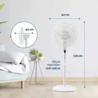 Ventilador Grunkel B16ECOTIMER, 60W, 3 vel., modos, temporizador y panel LCD