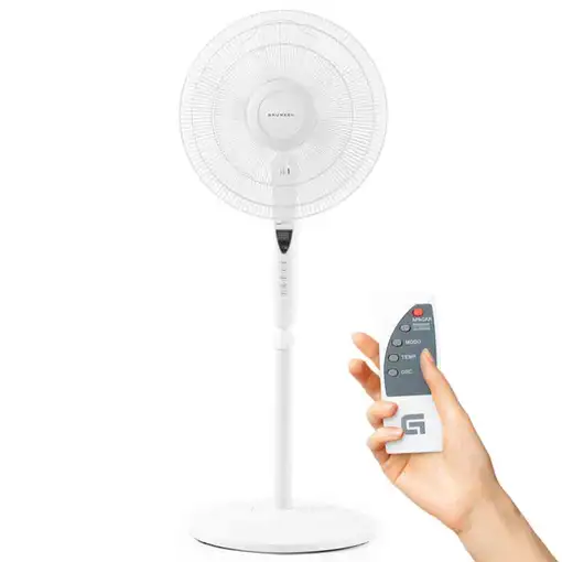 Ventilador Grunkel B16ECOTIMER, 60W, 3 vel., modos, temporizador y panel LCD