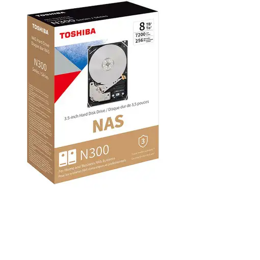Toshiba N300 NAS disco duro interno 8 TB 7200 RPM 256 MB 3.5'' Serial ATA III