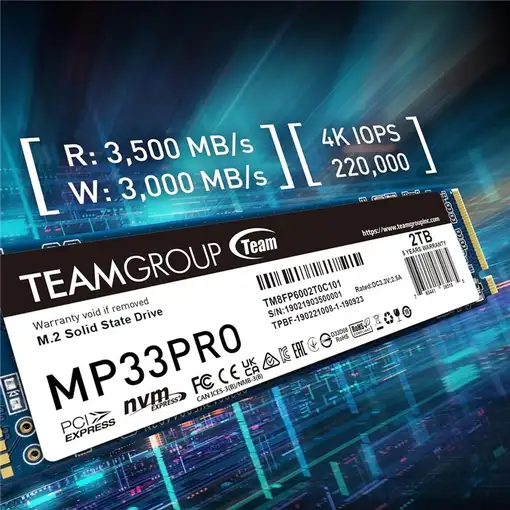 Team Group MP33 PRO 512 GB M.2 PCI Express 3.0 NVMe 3D NAND