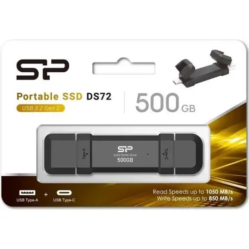 Silicon Power DS72 unidad flash USB 500 GB USB Type-A / USB Type-C 3.2 Gen 2 (3.1