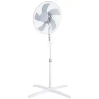 Ventilador Grunkel FAN-165X blanco, 50W, 3 vel., 5 aspas, altura regulable