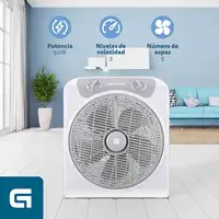 Ventilador Grunkel BOXFAN, 50W, aspas 30 cm, 3 vel., temporizador 60 min