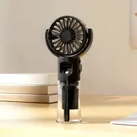 Mini Ventilador de Mano Klack F4 con Pulverizador de Agua Negro
