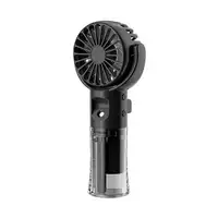 Mini Ventilador de Mano Klack F4 con Pulverizador de Agua Negro