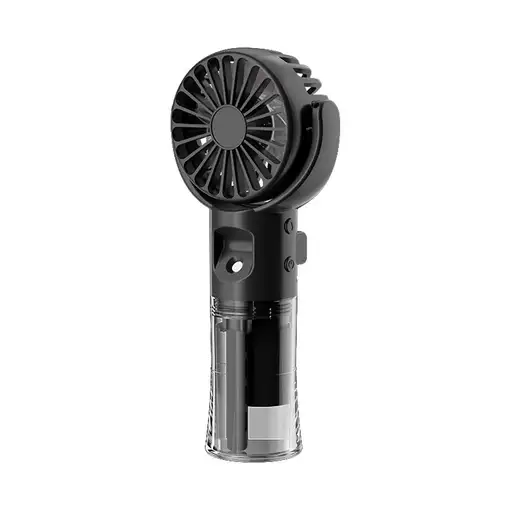 Mini Ventilador de Mano Klack F4 con Pulverizador de Agua Negro