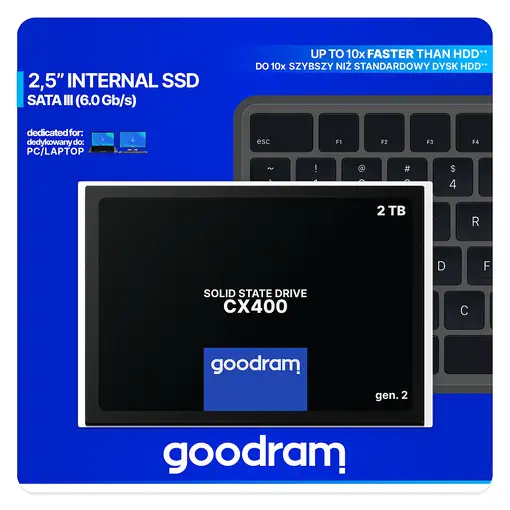 Goodram CX400 SSDPR-CX400-02T-G2 2,05 TB 2.5" Serial ATA III 3D NAND