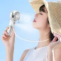 Mini Ventilador de Mano Klack F4 con Pulverizador de Agua Blanco