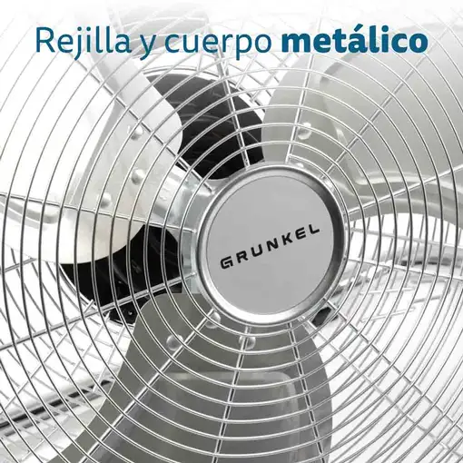 Ventilador Grunkel MET-H16INDUSTRIAL, 90W, aspas metal, 3 vel., inclinación