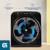 Ventilador Grunkel BOXFANNG, 50W, aspas 30 cm, 3 vel., temporizador 60 min