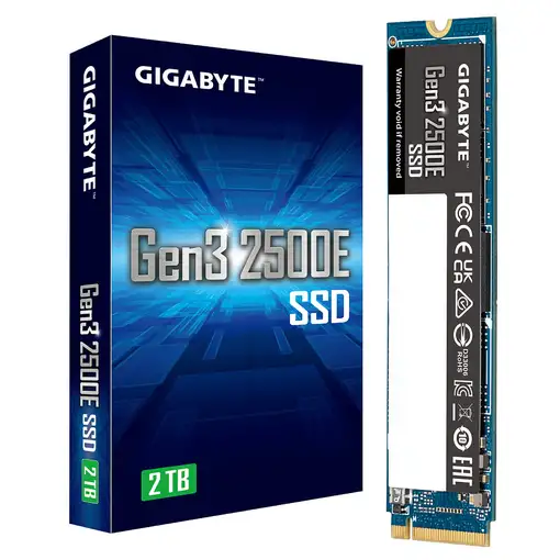 GIGABYTE Gen3 2500E SSD 2TB M.2 PCI Express 3.0 NVMe 3D NAND