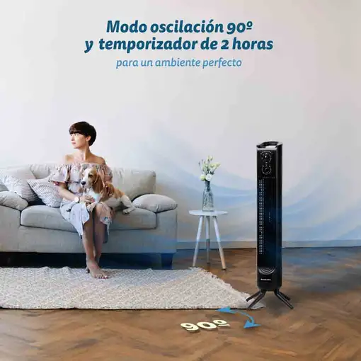 Torre Grunkel TF-324LBL, 45W, 3 vel., oscilación, temporizador y 81 cm