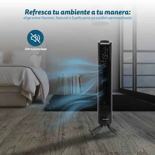 Torre Grunkel TF-324LBL, 45W, 3 vel., oscilación, temporizador y 81 cm