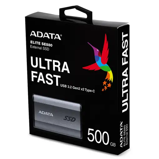 ADATA SE880 500 GB USB Tipo C 3.2 Gen 2 (3.1 Gen 2) Wifi Gris