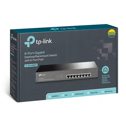 TP-Link TL-SG1008MP No administrado Gigabit Ethernet (10/100/1000) Energía sobre E