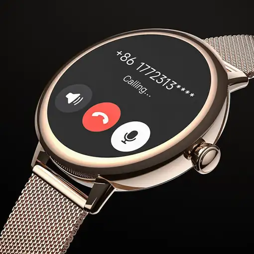 Smartwatch Klack para Mujer de Lujo, Pantalla Amoled Llamadas Bluetooth Plata