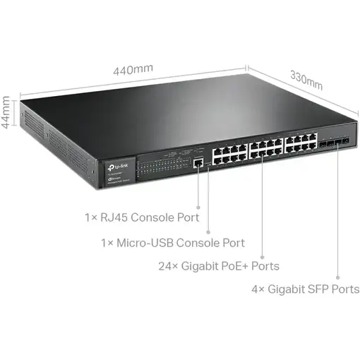 TP-Link Omada SG3428MP switch Gestionado L2+ Gigabit Ethernet (10/100/1000) Energí