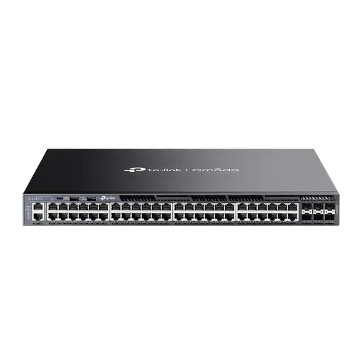 TP-Link Omada SG6654X switch Gestionado L3 Gigabit Ethernet (10/100/1000) 1U Negro TP-Link Omada SG6654X switch Gestionado L3 Gigabit Ethernet (10/100/1000) 1U Negro
