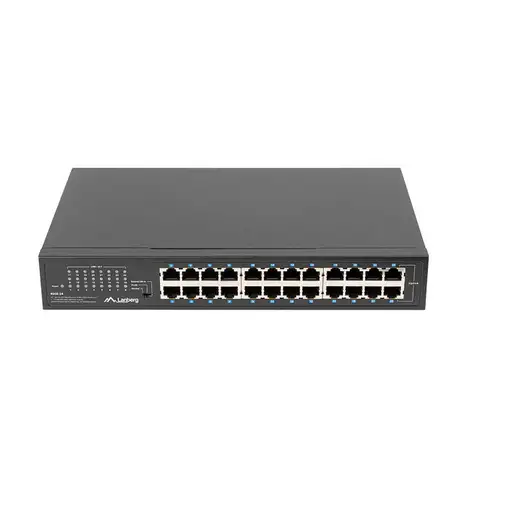 Lanberg RSGE-24 switch No administrado Gigabit Ethernet (10/100/1000) 1U Negro