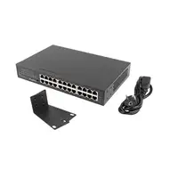 Lanberg RSGE-24 switch No administrado Gigabit Ethernet (10/100/1000) 1U Negro