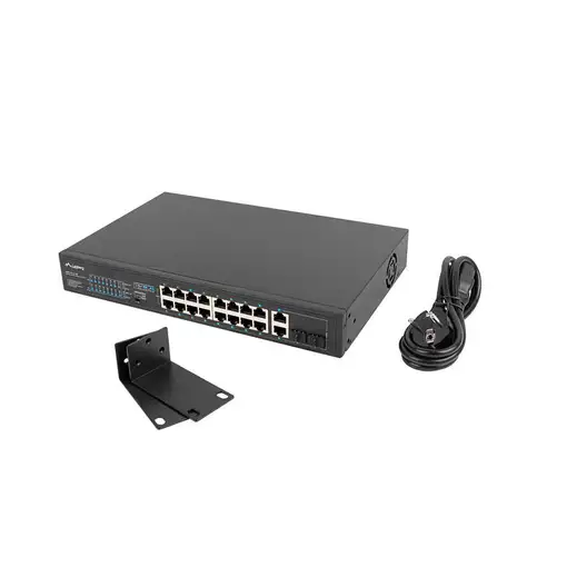 Lanberg RSFE-16P-2C-250 switch No administrado Gigabit Ethernet (10/100/1000) Ener