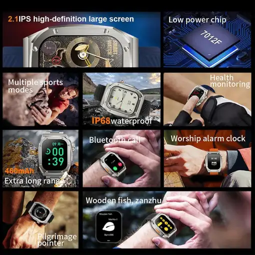 SmartWatch Klack Z79 Max  Reloj inteligente con pantalla HD IP68 Azul