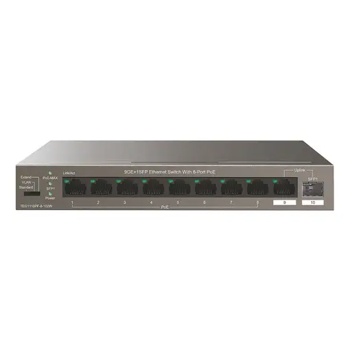 Tenda TEG1110PF-8-102W switch Gestionado Gigabit Ethernet (10/100/1000) Energía so