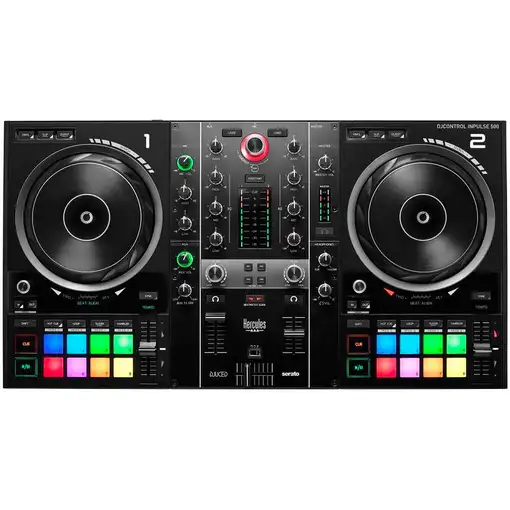 Hercules Inpulse 500 DVS (Sistema de vinilo digital) para scratch digital Negro