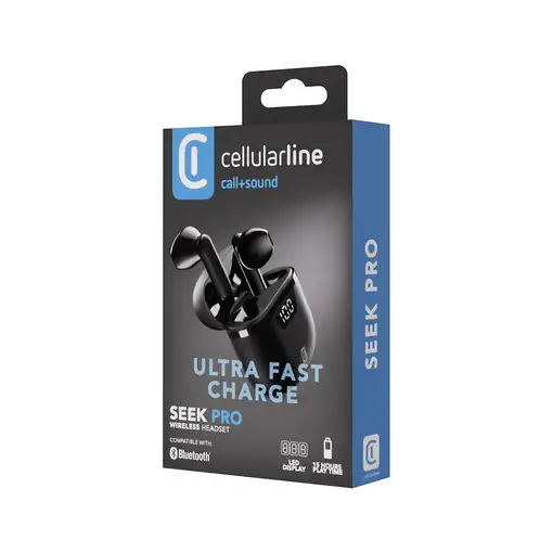 Cellularline SEEK PRO Auriculares inalámbricos con estuche de carga