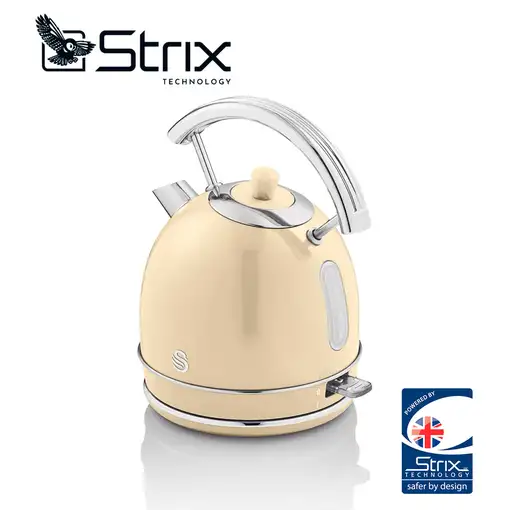 Retro Hervidor Agua Eléctrico, 1,8 L, Resistencia Oculta, sin BPA,SK14630CNEU SWAN