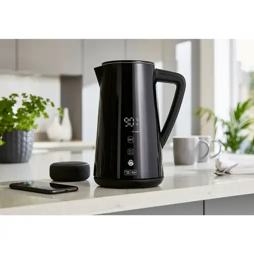 Alexa Hervidor Agua Eléctrico Inteligente WIFI Smart  1,5L , SK14650BLKNEU SWAN
