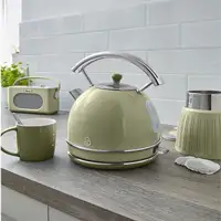 Retro Hervidor Agua Eléctrico, 1,8 L, Resistencia Oculta, sin BPA,SK14630GNEU SWAN