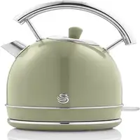 Retro Hervidor Agua Eléctrico, 1,8 L, Resistencia Oculta, sin BPA,SK14630GNEU SWAN