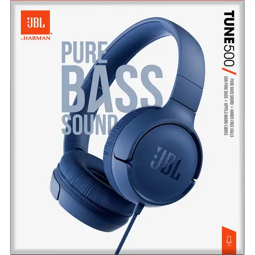 JBL Tune 500 Auriculares Alámbrico Diadema Llamadas/Música Azul