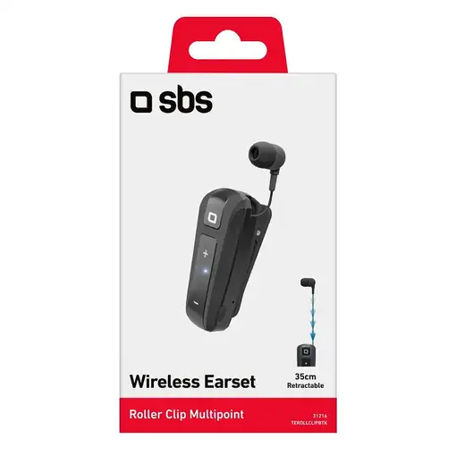 SBS TEROLLCLIPBTK auricular y casco Auriculares Inalámbrico Dentro de oído Llamada