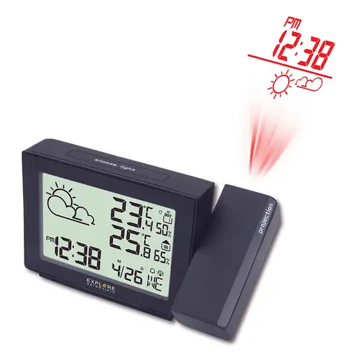 Explore Scientific RPW3005 Reloj despertador digital Negro