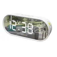 Explore Scientific RDC2002 Reloj despertador digital Espejo, Blanco