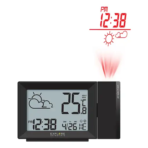 Explore Scientific RPW3001 Reloj despertador digital Negro