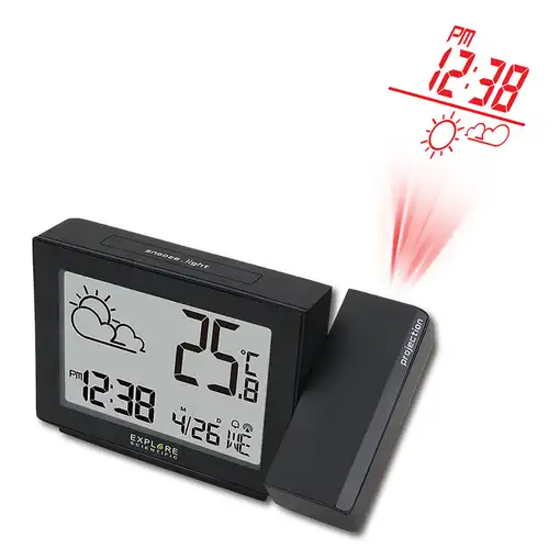 Explore Scientific RPW3001 Reloj despertador digital Negro
