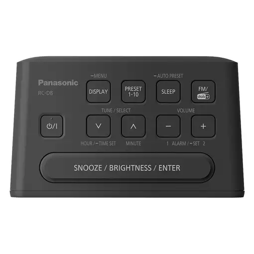 Panasonic RC-D8EG-K radio Reloj Negro