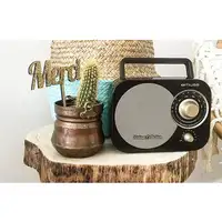 Muse M-055 RB Portátil Analógica Negro, Oro
