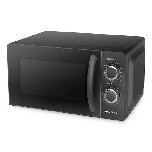 Microondas con grill negro, 20L, 700 W, MWG-20NG GRUNKEL