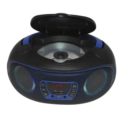 Denver TCL-212BT BLUE Reproductor de CD portátil Negro, Azul