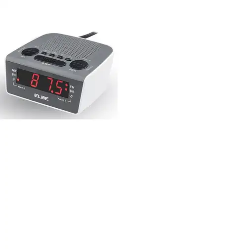 ELBE CR-932 radio Reloj Negro, Blanco