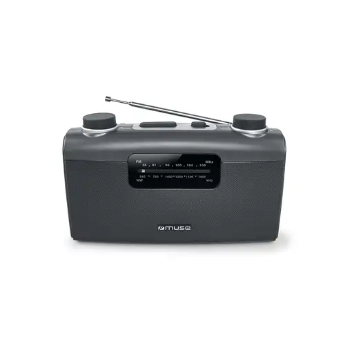 Muse M-058 R Portátil Analógica Negro, Gris